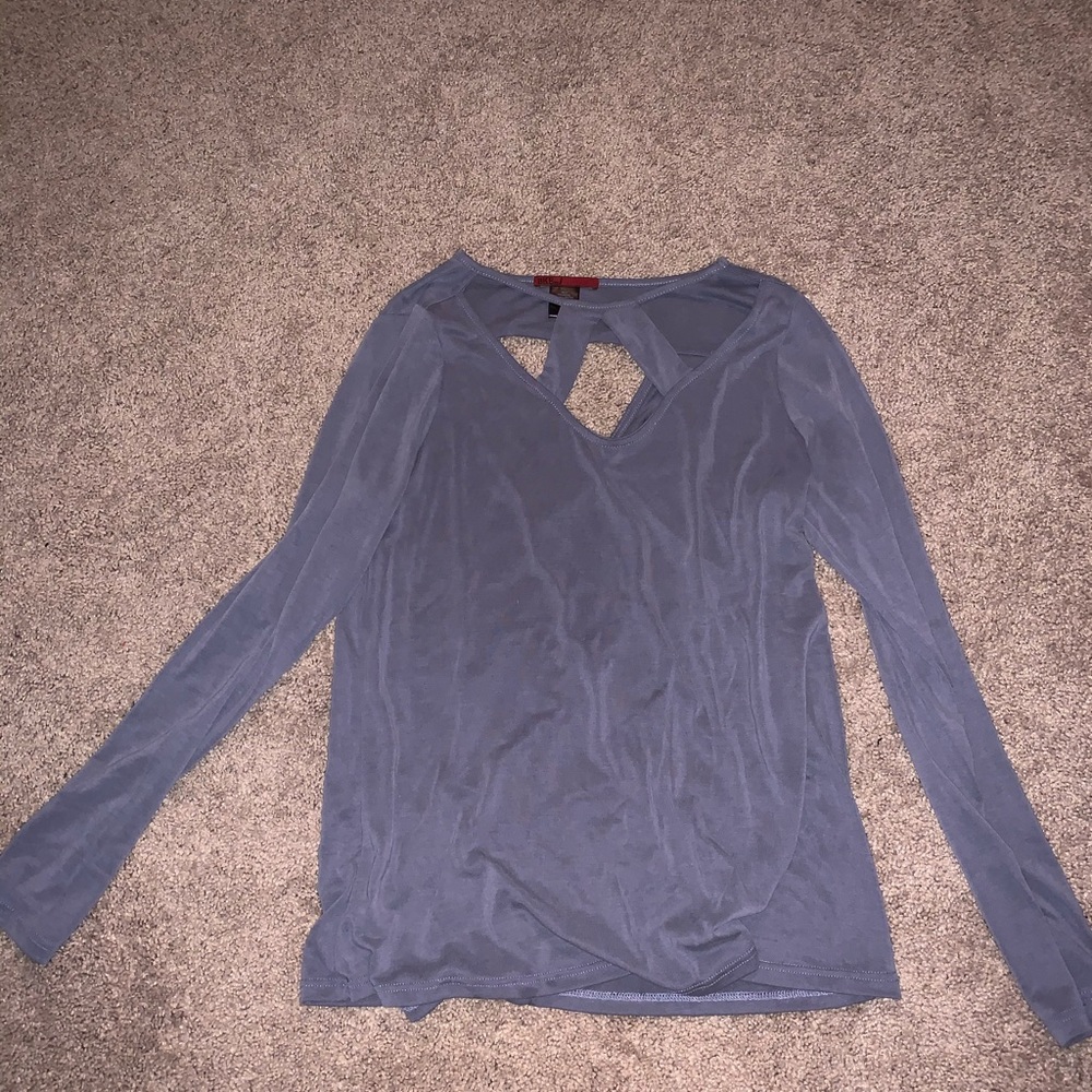 Long Sleeve Top with Cutouts on front and back